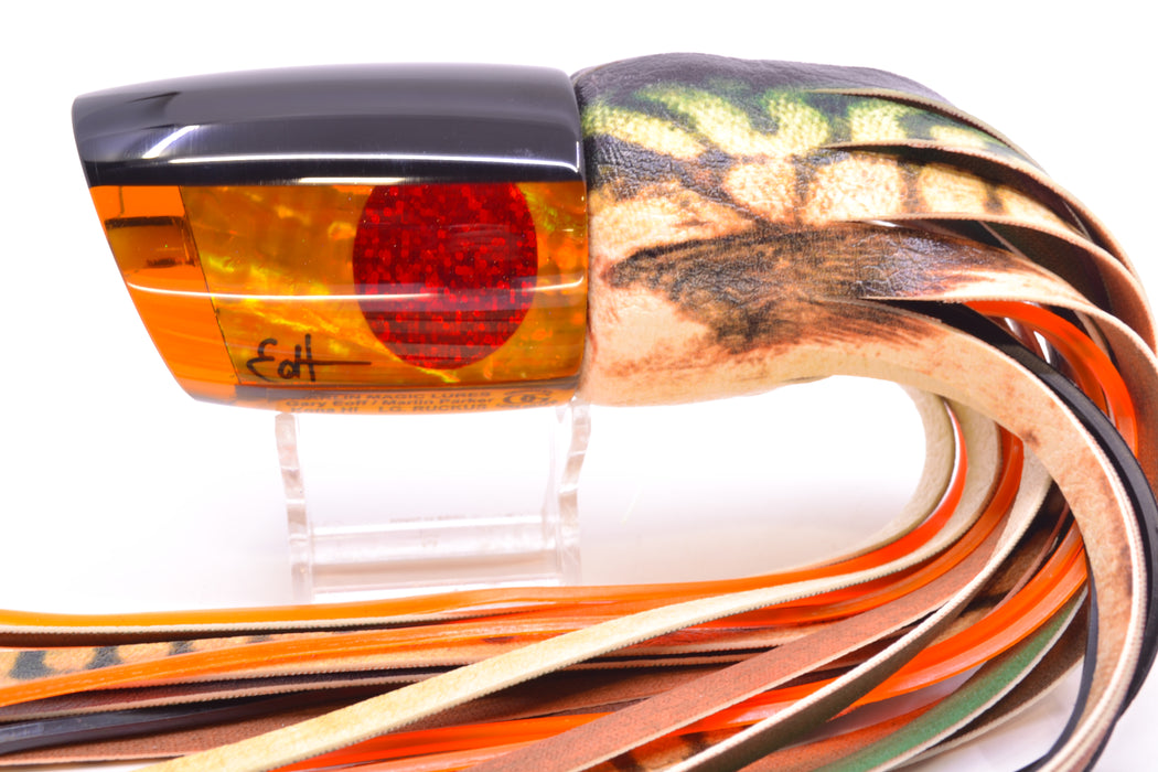 Marlin Magic Orange Awabi Black Back Red Eyes Large Ruckus 14" 13oz ALV Fire Mackerel GZE