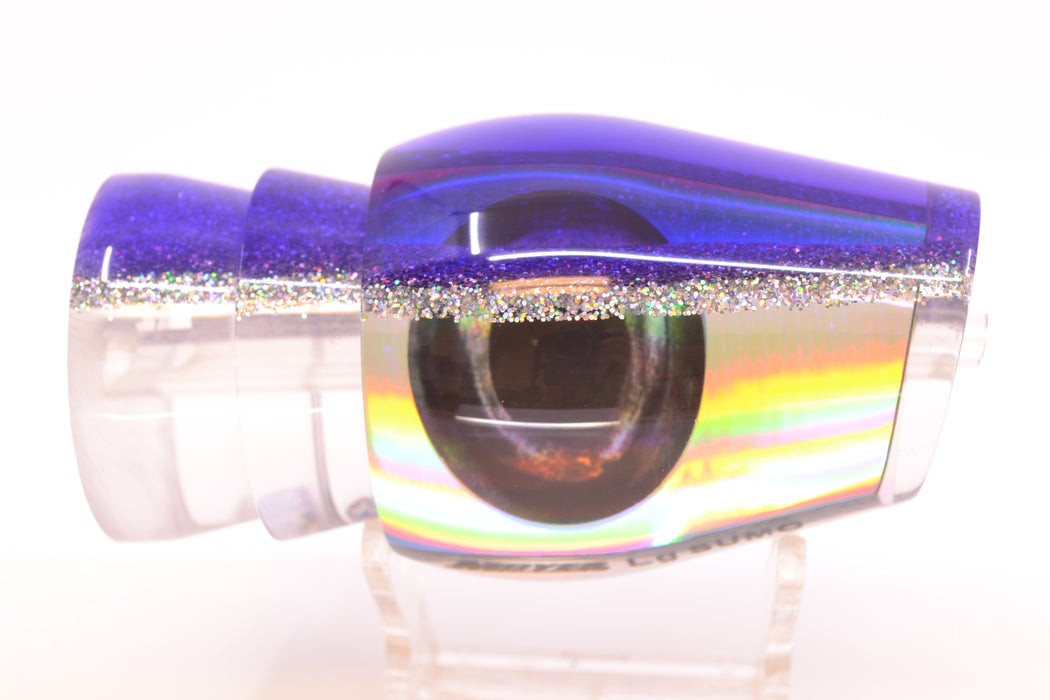 Moyes Lures Silver Rainbow Purple-Silver Back Taxi Eyes Large Sumo 14" 8oz