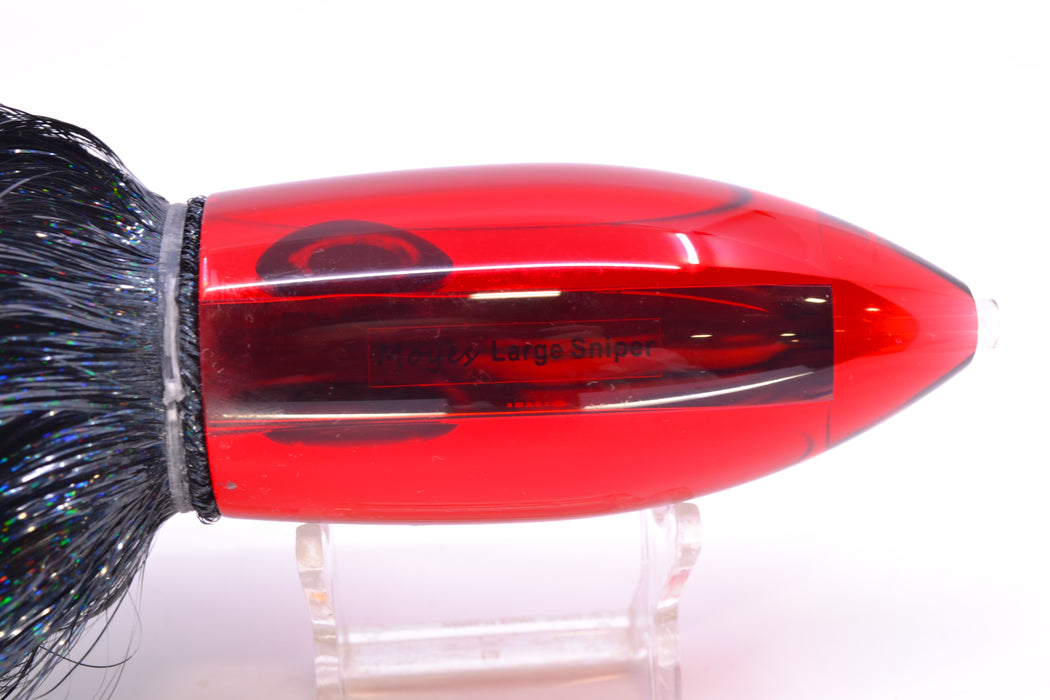 Moyes Lures Red Mirrored Large Ono Bullet 14" 12oz Strobez Black/Red *Mislabeled*