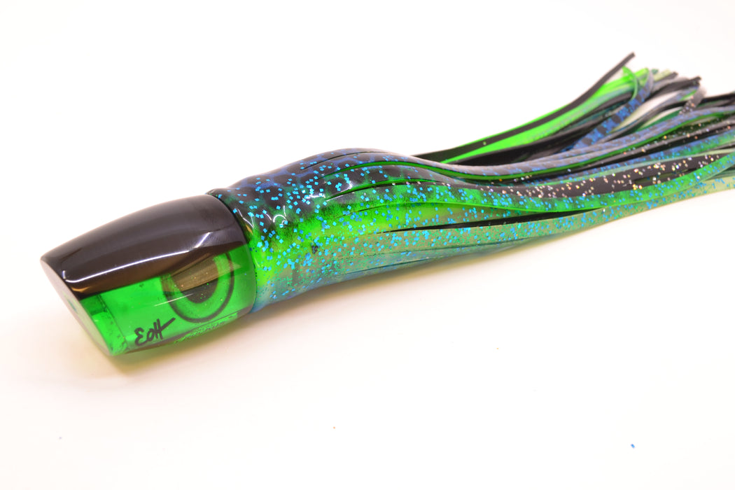 Marlin Magic Green MOP Black Back Baby Ruckus 10" 6.5oz Skirted Black Dots-Blue Dots