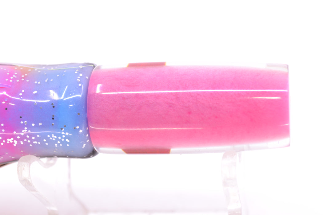 Koya Lures Clear Mirrored Pink Back Red Eyes Hard Head 5.5" 2oz Skirted Gay Bob