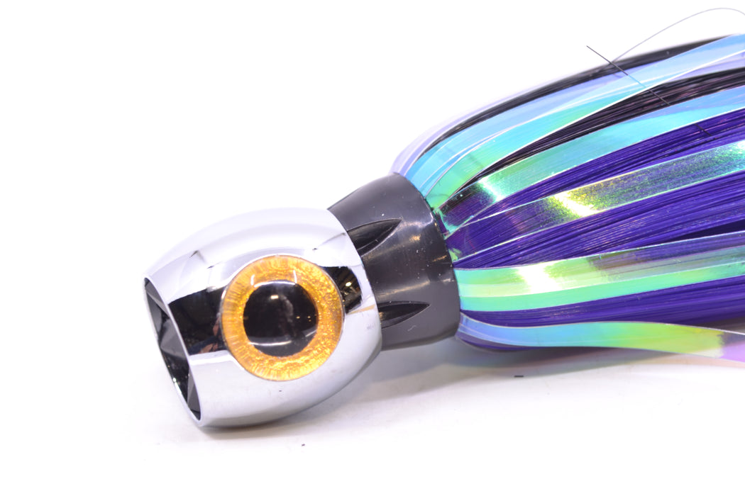 Iland Lures Black-Purple Flash Hair Chrome Head Sea Star 6.75" 1.5oz SS700F-BK/PL