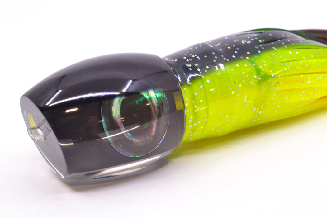 Moyes Lures Black Pearl Black Back Taxi Eyes Large Blaster 14" 10.7oz Skirted Magic Johnson