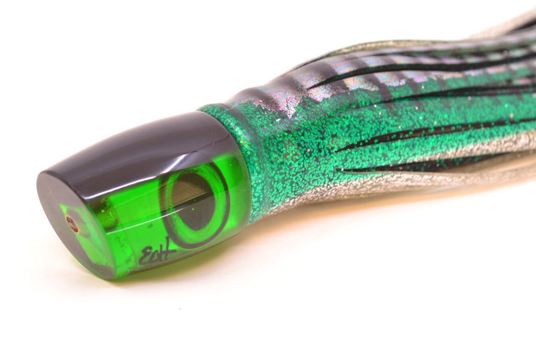 Marlin Magic Green MOP Black Back Tiny Ruckus 7" 3oz Skirted Green Aurora