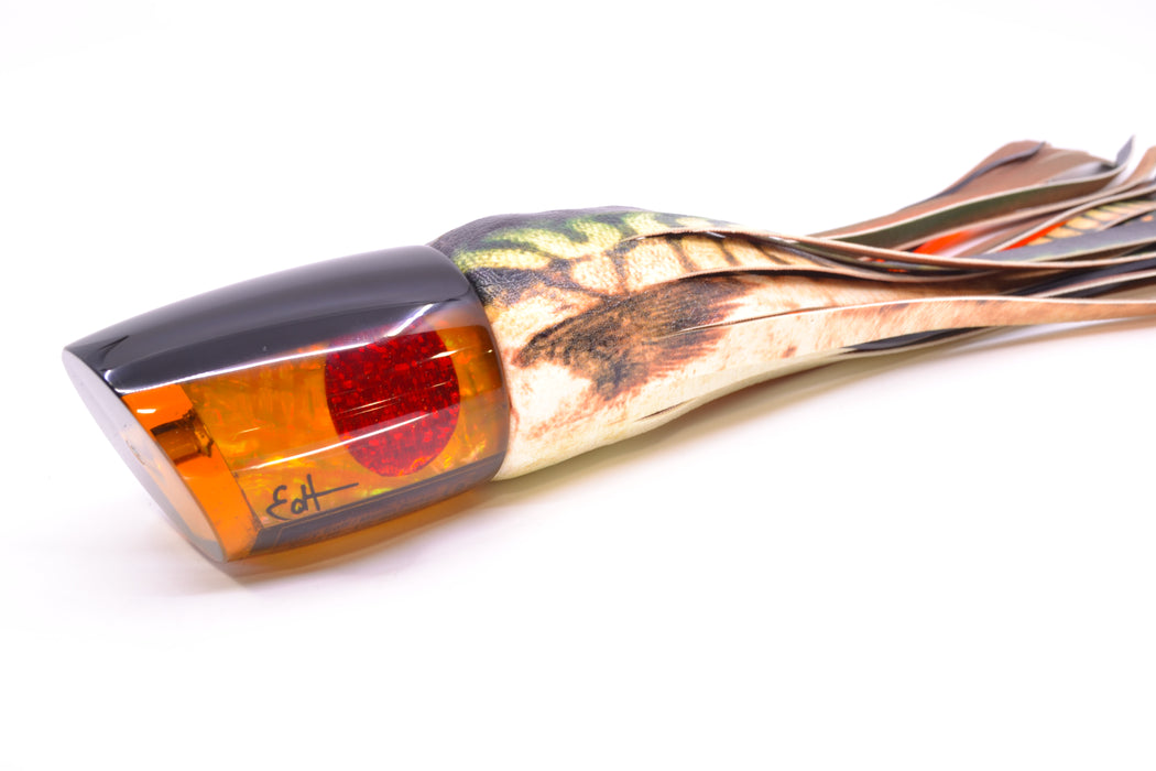 Marlin Magic Orange Awabi Black Back Red Eyes Large Ruckus 14" 13oz ALV Fire Mackerel GZE