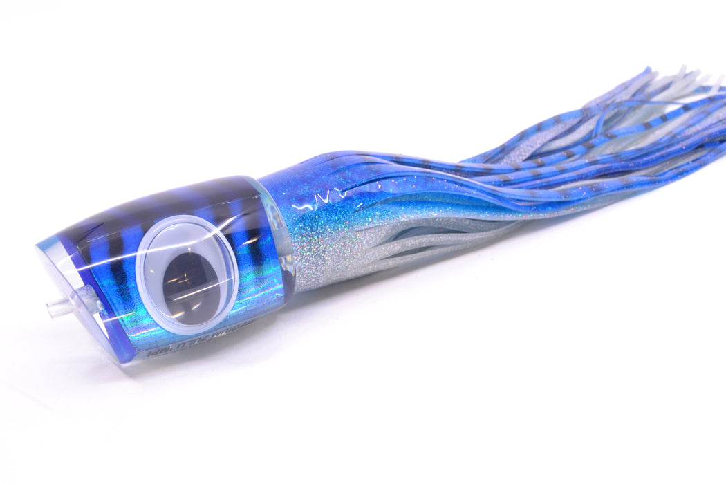 Big T Lures Blue-Silver Pearl Black Striped Back Medium Zulu Impi 14" 11.5oz Skirted Blue-Silver GZE