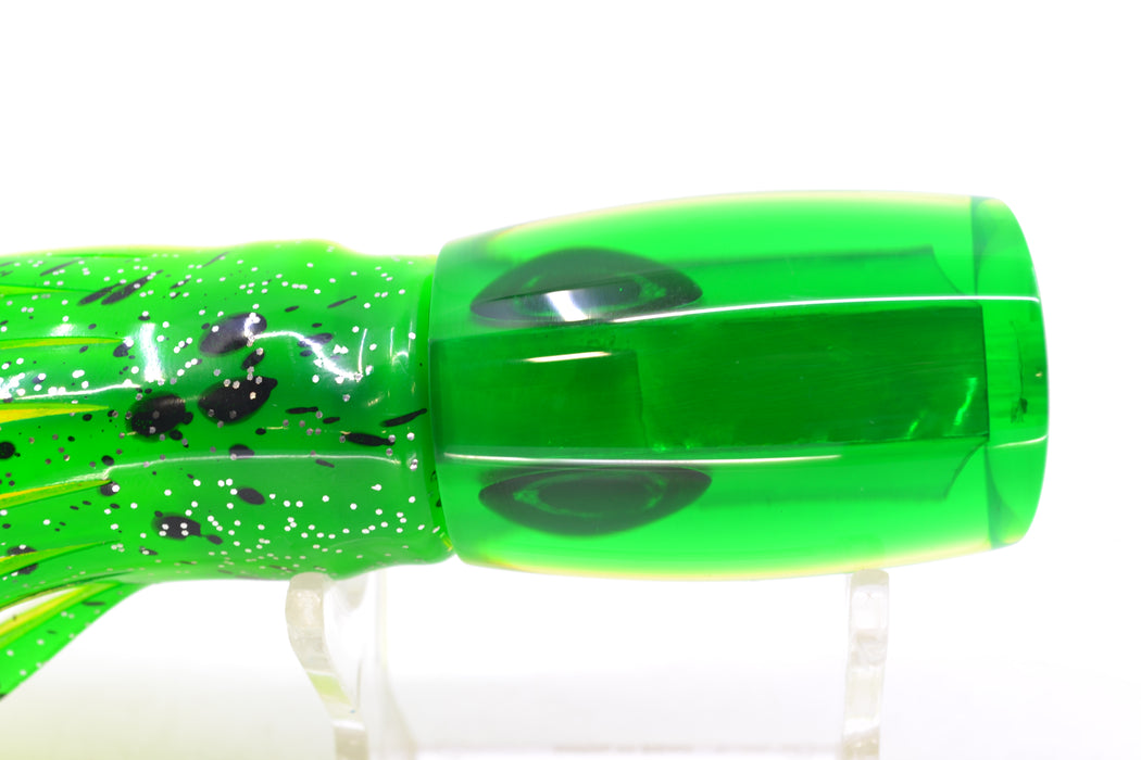 Moyes Lures Chartreuse MOP Green Back Small Boogeyman 9" 3.5oz Skirted Green-Clear GZE