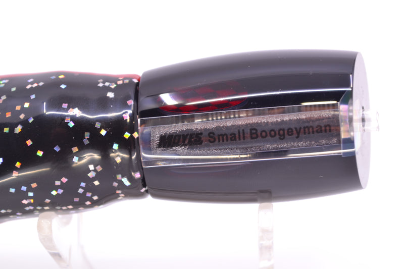 Moyes Lures Clear Mirrored Black Back Small Boogeyman 9" 3.5oz Skirted Black/Silver