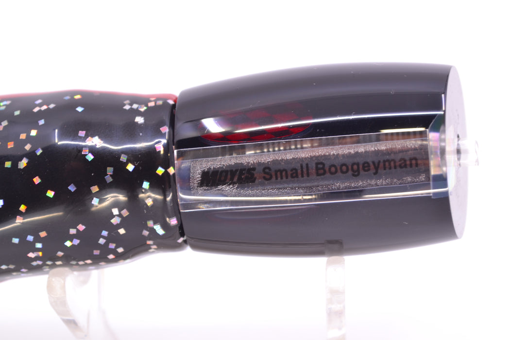 Moyes Lures Clear Mirrored Black Back Small Boogeyman 9" 3.5oz Skirted Black/Silver