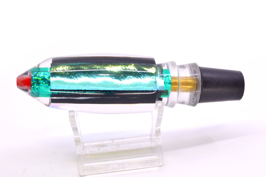 Aloha Lures Green-Ice Blue Dichro Turquoise Rainbow Deep Six 9" 3.5oz