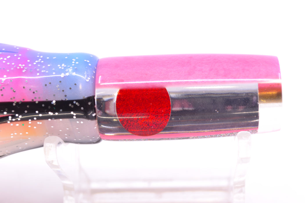 Koya Lures Clear Mirrored Pink Back Red Eyes Hard Head 5.5" 2oz Skirted Gay Bob