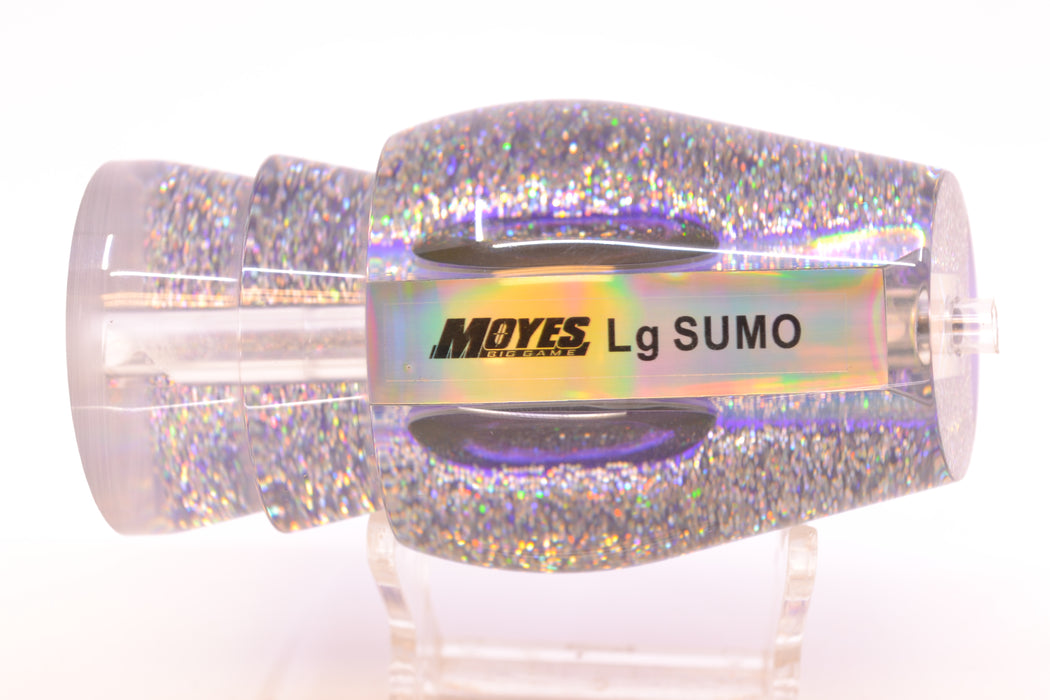 Moyes Lures Silver Rainbow Purple-Silver Back Taxi Eyes Large Sumo 14" 8oz