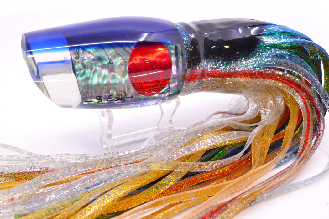 Marlin Magic Abalone Blue Back Red Eyes Super Digga Dog 16" 15.5oz Skirted Evil