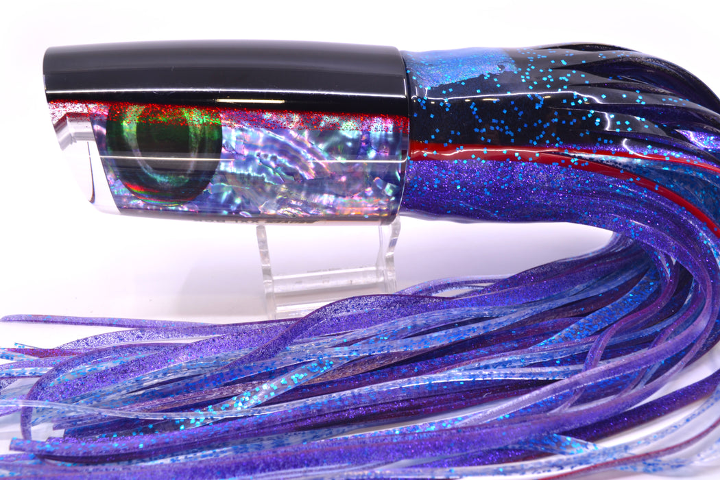 Moyes Lures Rainbow MOP Black-Red Back Taxi Eyes XXL B.C.K. Teaser 22oz Skirted