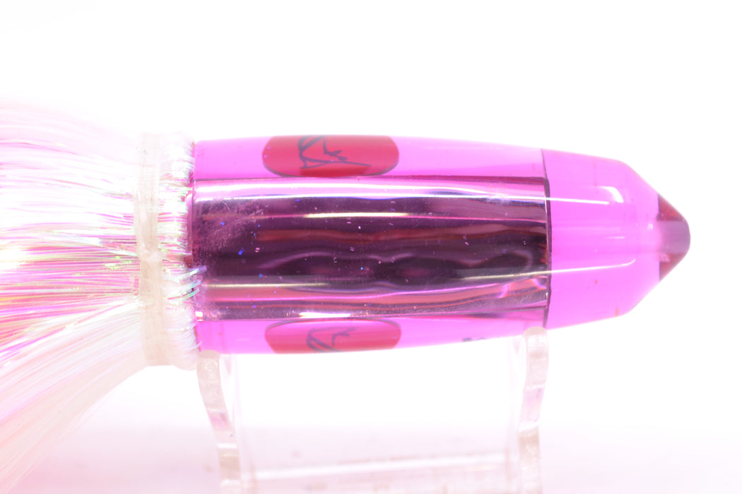 Bonze Lures Pink Mirrored Red Eyes DLB 10" 9oz Strobez White/Pink