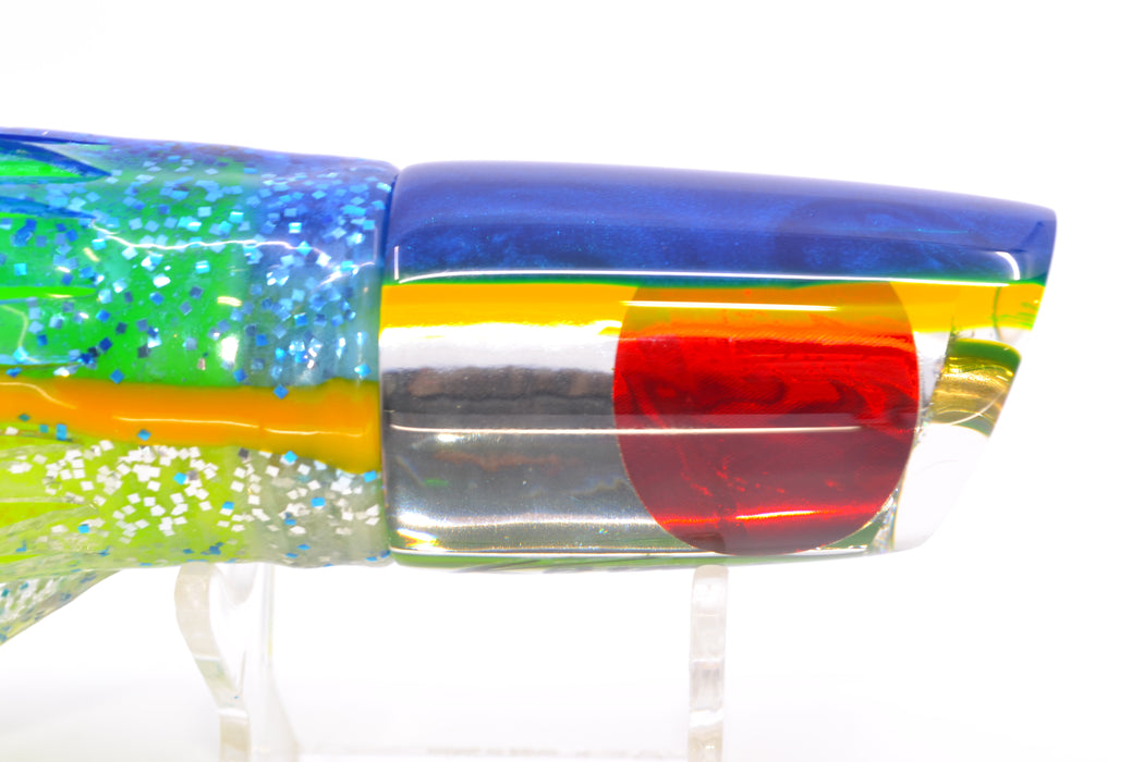Koya Lures Mirrored Blue-Yellow Back Red Eyes 614 9" 7oz Skirted Blue-Yellow-Silver GZE