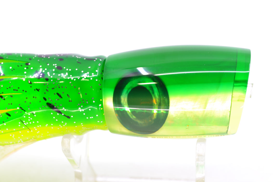 Moyes Lures Chartreuse MOP Green Back Small Boogeyman 9" 3.5oz Skirted Green-Clear GZE