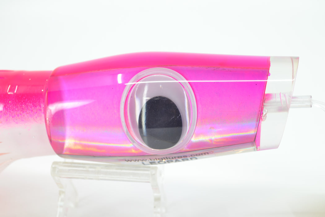 Big T Lures Magenta-Silver Rainbow Leopard 12" 10.7oz Skirted Hot Pink-White