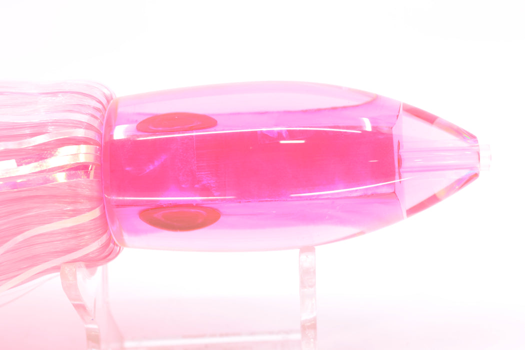 Moyes Lures Pink MOP Pink Back Medium Ono Bullet 9" 5.5oz Skirted Mixed Pink-White Hair