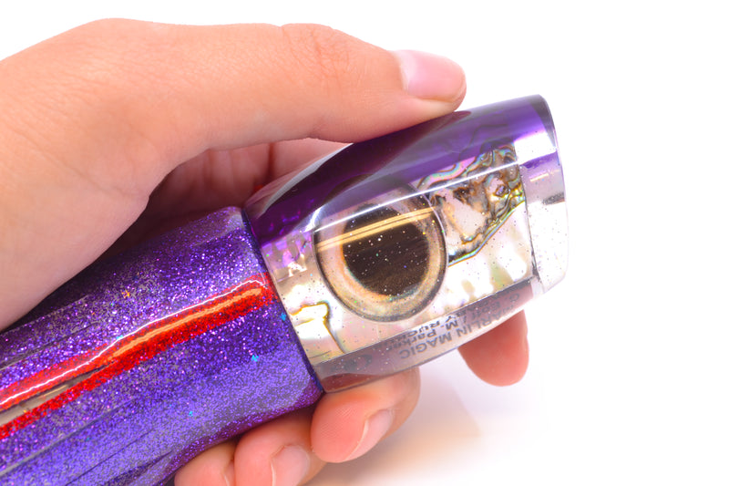 Marlin Magic White Abalone Purple Back Taxi Eyes Baby Ruckus 10" 6.5oz Skirted Purple