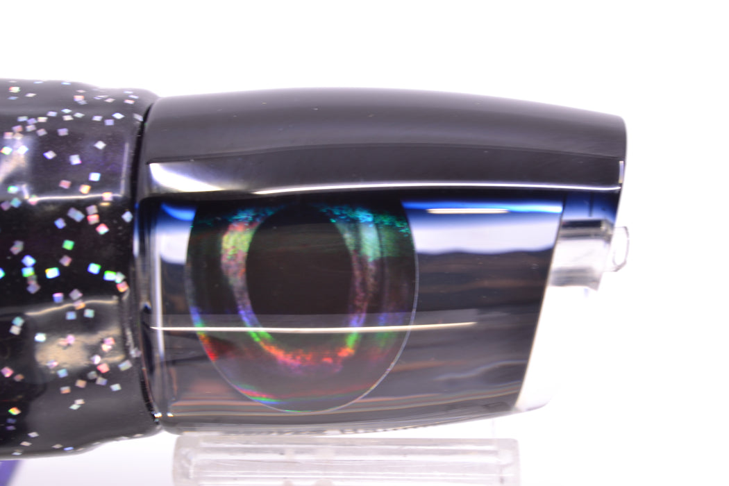 Moyes Lures Clear Mirrored Black Back Hannibal 14" 9oz Skirted Black/Purple