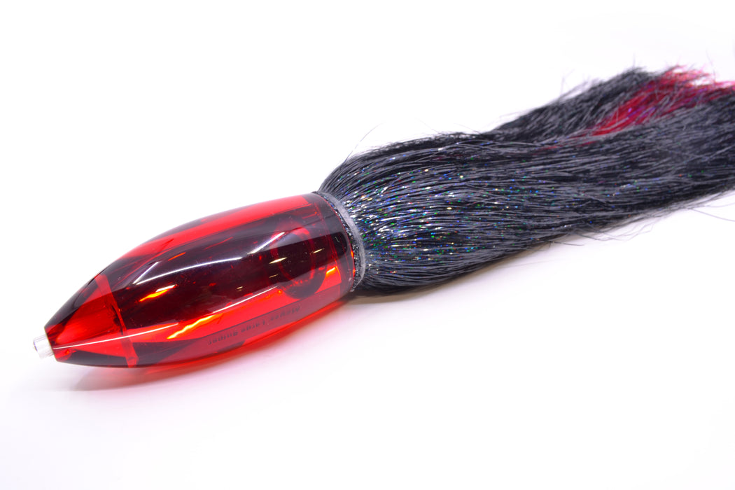 Moyes Lures Red Mirrored Large Ono Bullet 14" 12oz Strobez Black/Red *Mislabeled*