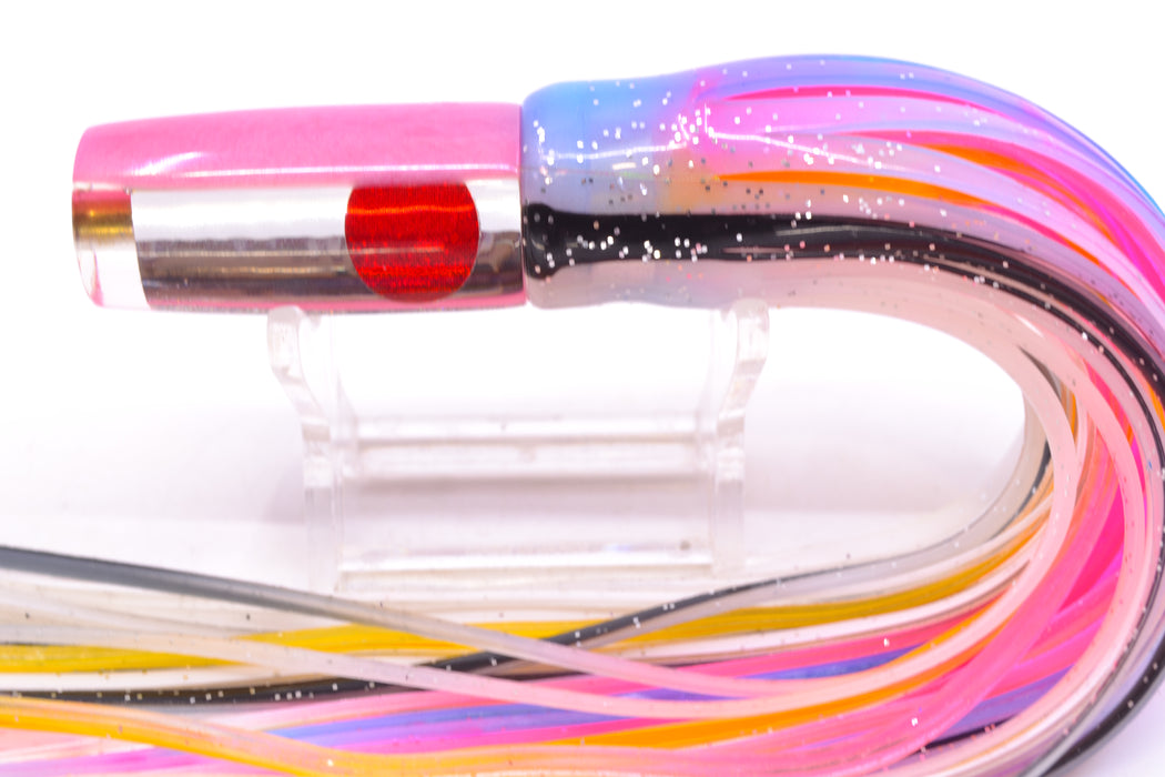 Koya Lures Clear Mirrored Pink Back Red Eyes Hard Head 5.5" 2oz Skirted Gay Bob