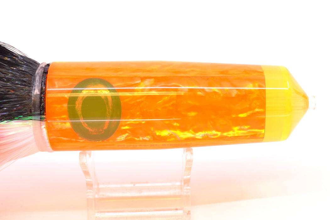 Moyes Lures Orange Awabi XL Sicario Bullet 14" 13.5oz Strobez Black-White/Orange