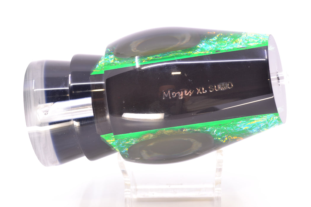 Moyes Lures Green Dichro Black Back Taxi Eyes XL Sumo 16" 13oz GZE