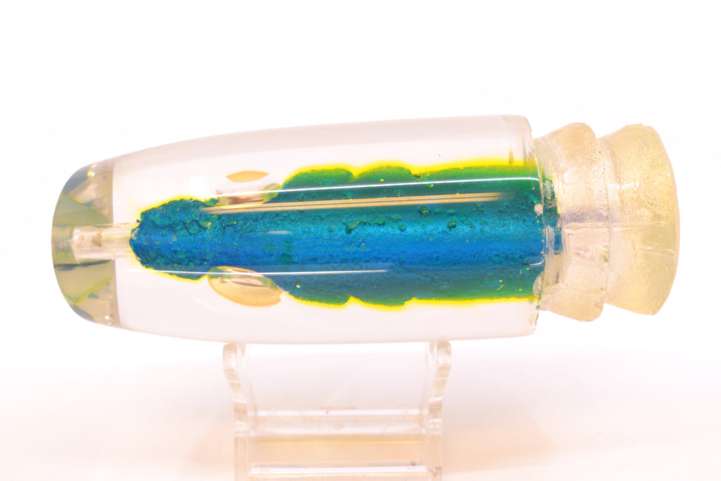 Joe Yee Blue-Yellow Pearl Fish Head Shakey Eyes Super Plunger 14" 7.7oz