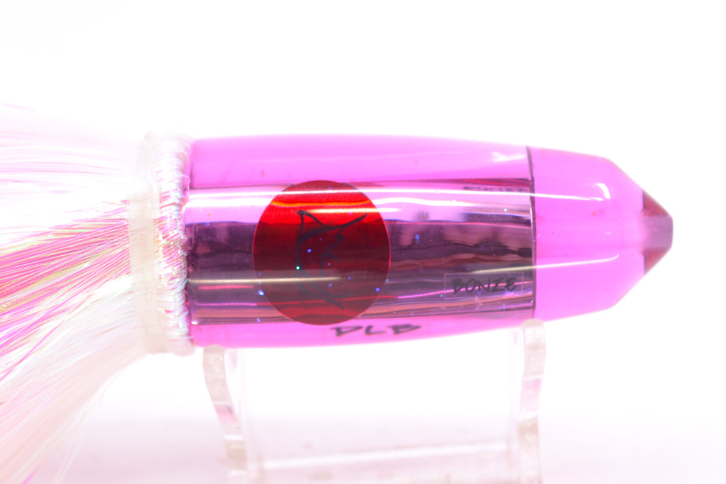 Bonze Lures Pink Mirrored Red Eyes DLB 10" 9oz Strobez White/Pink