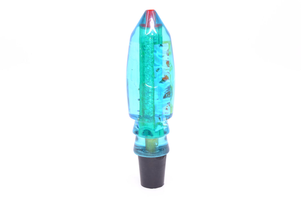 Aloha Lures Ice Blue Dichro Turquoise Rainbow Deep Six 9" 3.5oz GZE