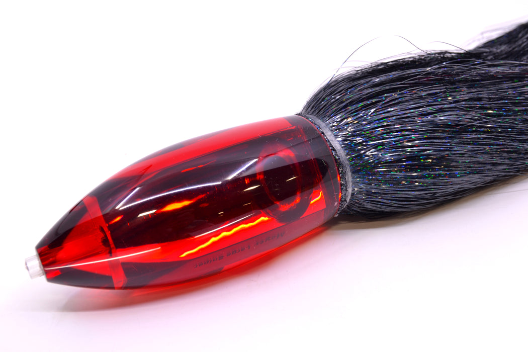 Moyes Lures Red Mirrored Large Ono Bullet 14" 12oz Strobez Black/Red *Mislabeled*