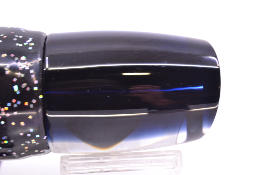 Moyes Lures Clear Mirrored Black Back Hannibal 14" 9oz Skirted Black/Purple