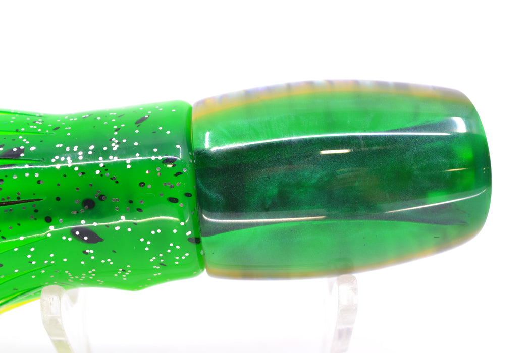 Crampton Baits Real Abalone Green-Yellow Back Small DT 9" 4oz Skirted Green-Clear