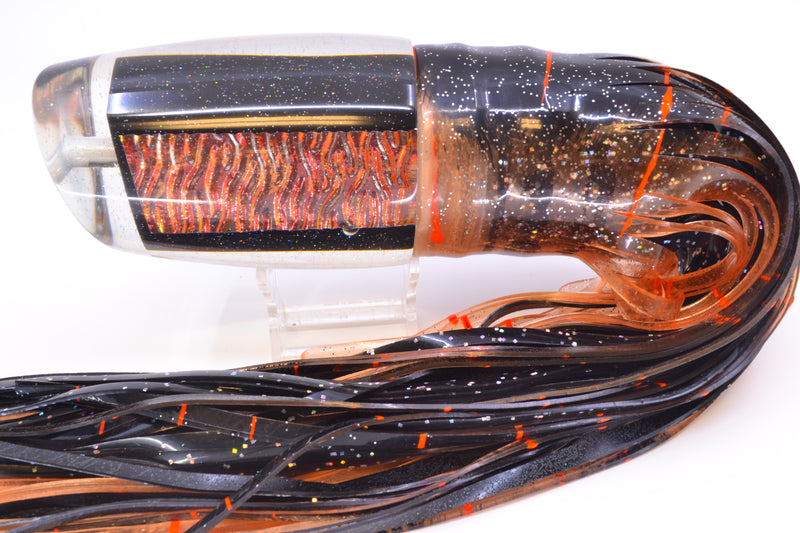Marlin Magic Red-Orange Lava Black Magic XXL Ruckus Teaser 18" 20oz Skirted