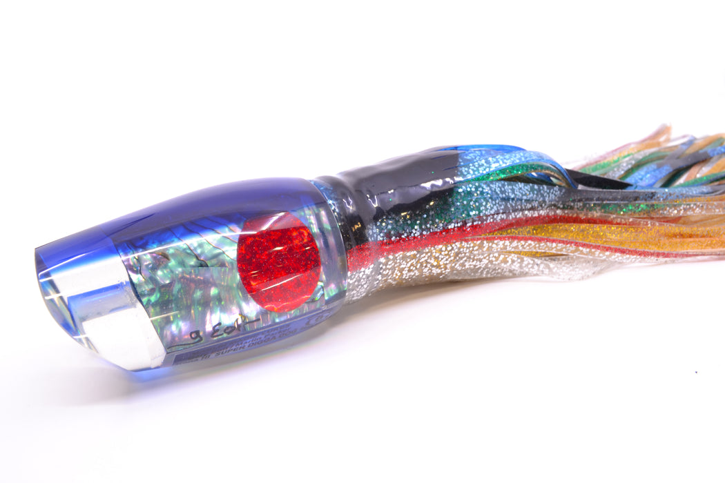 Marlin Magic Abalone Blue Back Red Eyes Super Digga Dog 16" 15.5oz Skirted Evil