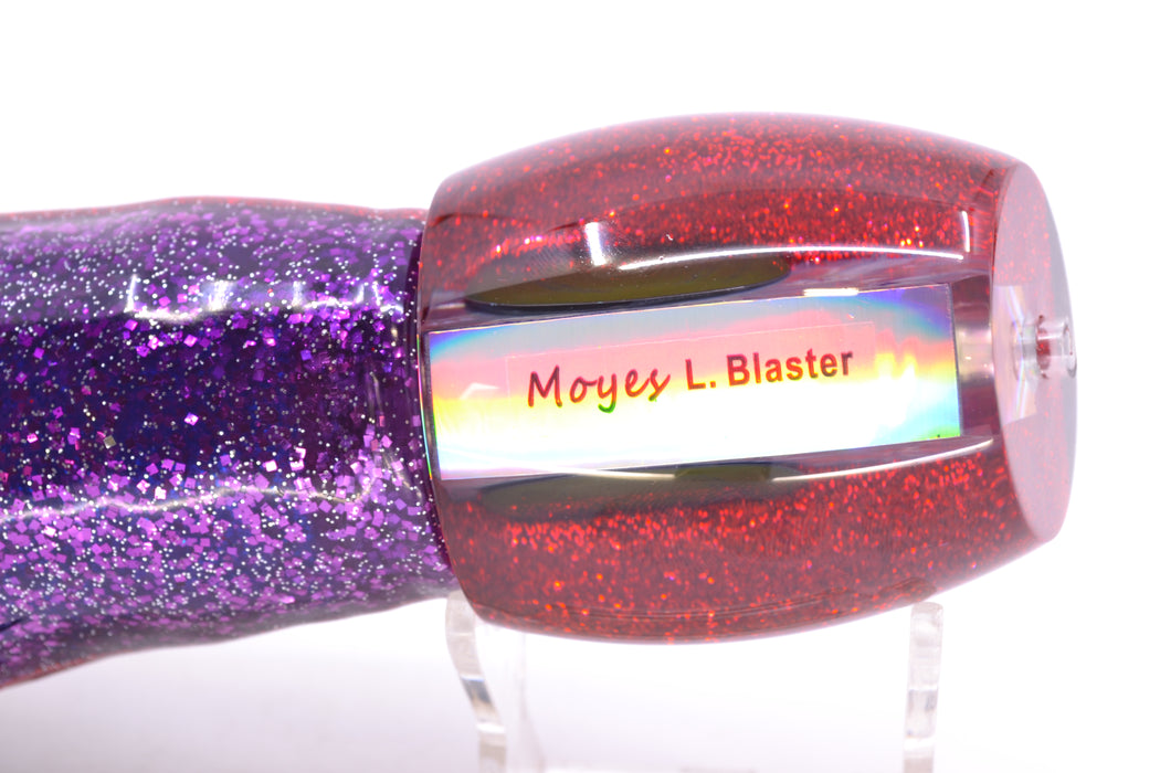 Moyes Lures Rainbow MOP Black-Red Back Taxi Eyes Large Blaster 14" 10.7oz Skirted