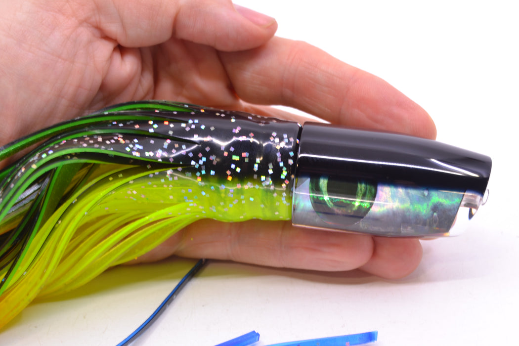 Moyes Lures Tahitian MOP Black Back Small Plunger 9" 5oz Skirted Magic Johnson GZE