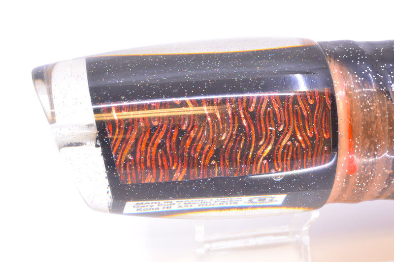 Marlin Magic Red-Orange Lava Black Magic XXL Ruckus Teaser 18" 20oz Skirted