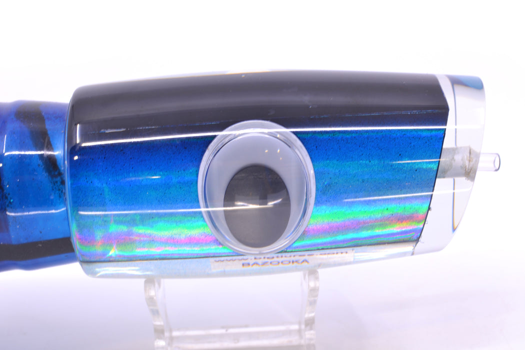 Big T Lures Black-Blue-Silver Rainbow Pearl Bazooka 16" 16.5oz Skirted GZE
