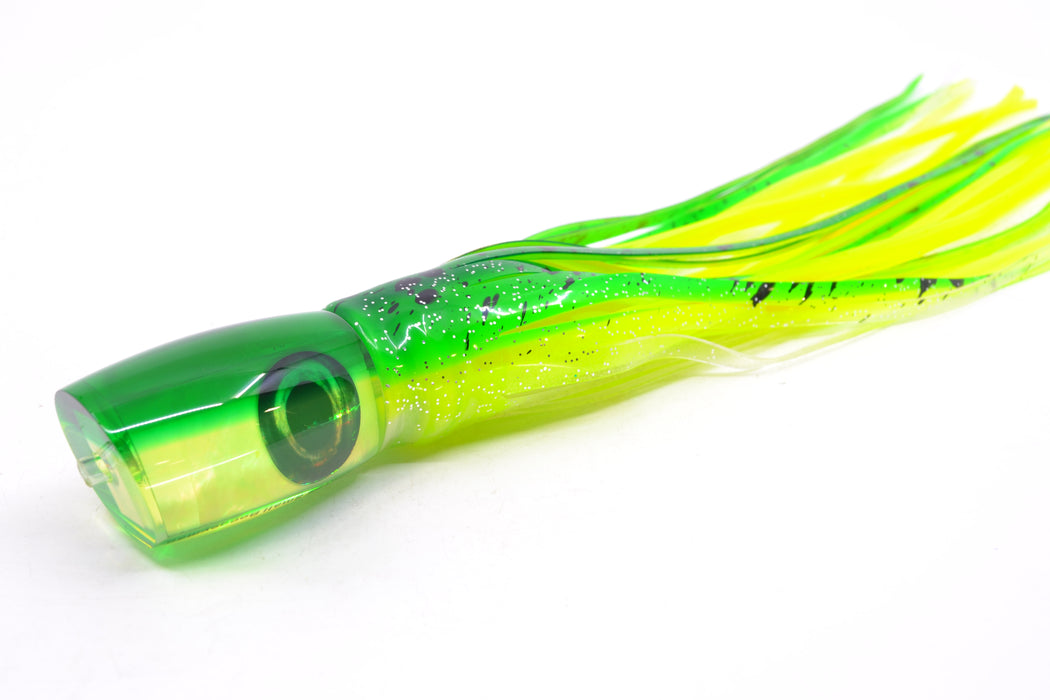 Moyes Lures Chartreuse MOP Green Back Small Boogeyman 9" 3.5oz Skirted Green-Clear GZE