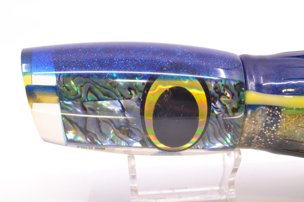 Polu Kai Paua Shell Blue Back Large Reverse Taper Plunger 14" 17oz Skirted New Pre-Owned GZE