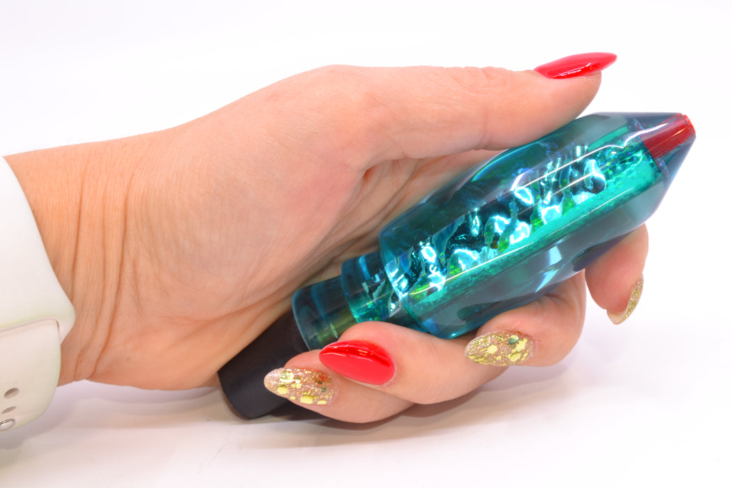 Aloha Lures Ice Blue Dichro Turquoise Rainbow Deep Six 9" 3.5oz GZE