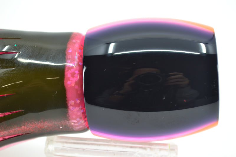 Moyes Lures Pink MOP Black Back Large Secret 12" 6.5oz Skirted Pink-Black-Clear