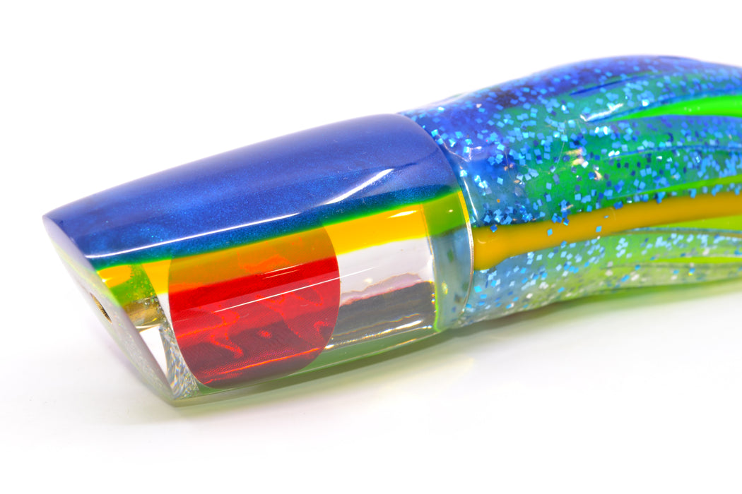 Koya Lures Mirrored Blue-Yellow Back Red Eyes 614 9" 7oz Skirted Blue-Yellow-Silver GZE