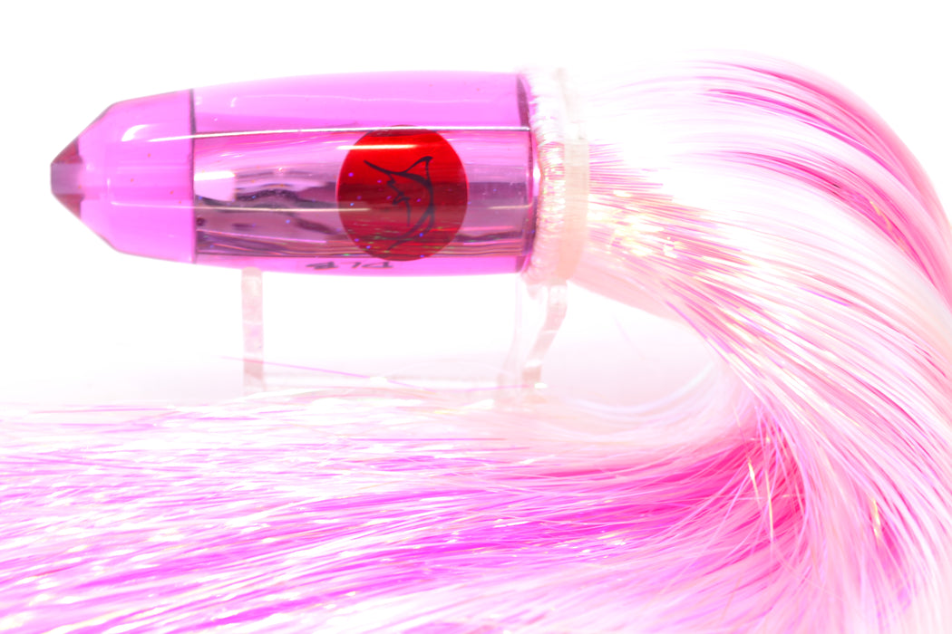 Bonze Lures Pink Mirrored Red Eyes DLB 10" 9oz Strobez White/Pink