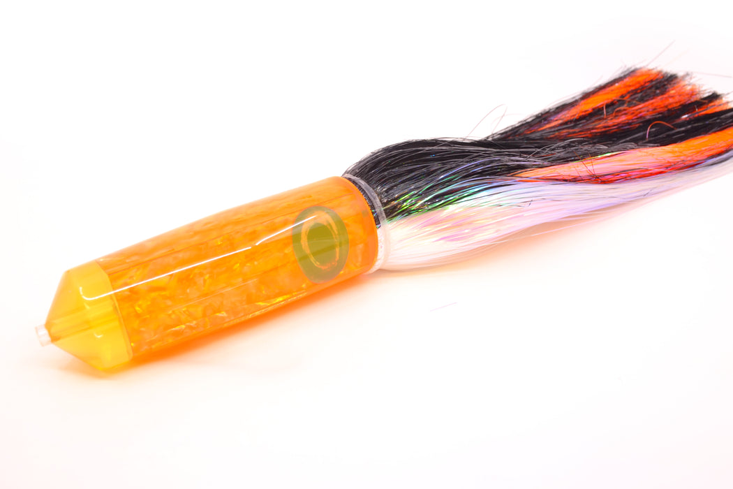 Moyes Lures Orange Awabi XL Sicario Bullet 14" 13.5oz Strobez Black-White/Orange