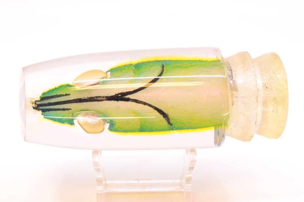 Joe Yee Blue-Yellow Pearl Fish Head Shakey Eyes Super Plunger 14" 7.7oz