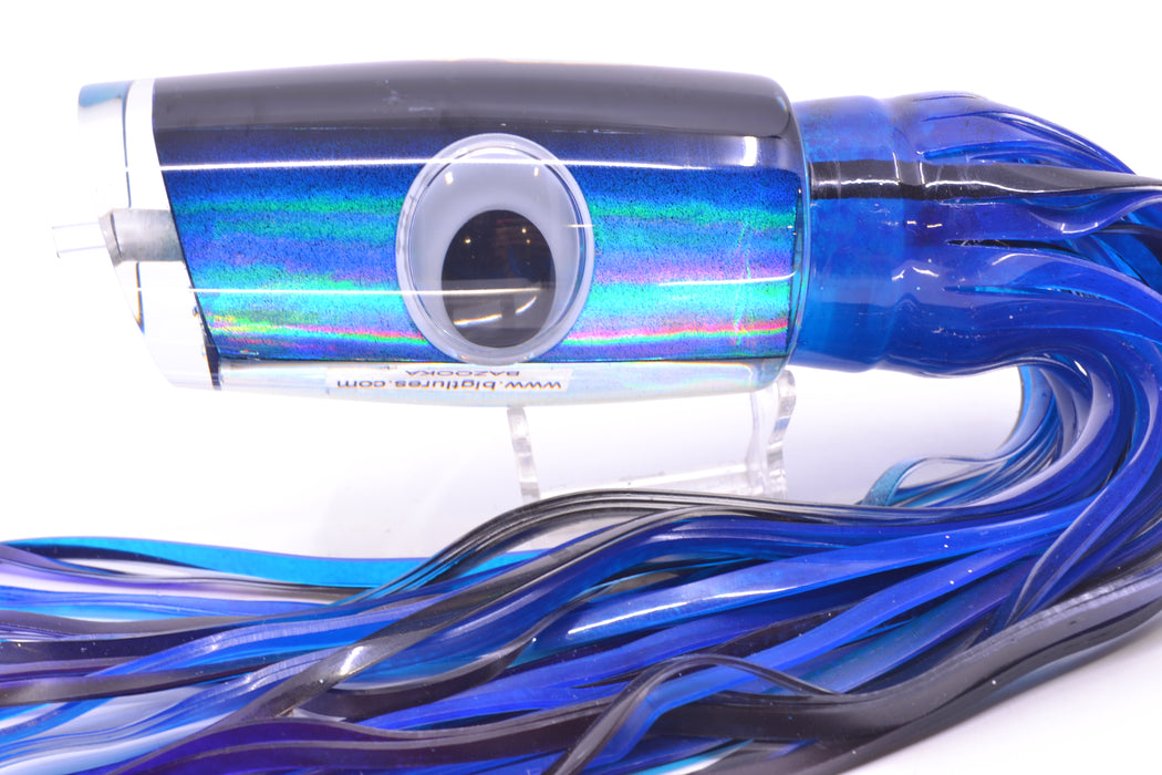 Big T Lures Black-Blue-Silver Rainbow Pearl Bazooka 16" 16.5oz Skirted GZE
